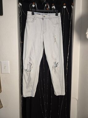 wild fable Light Blue Distressed Boyfriend Jeans